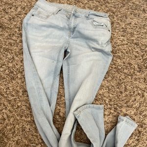 Light washed blue jeans